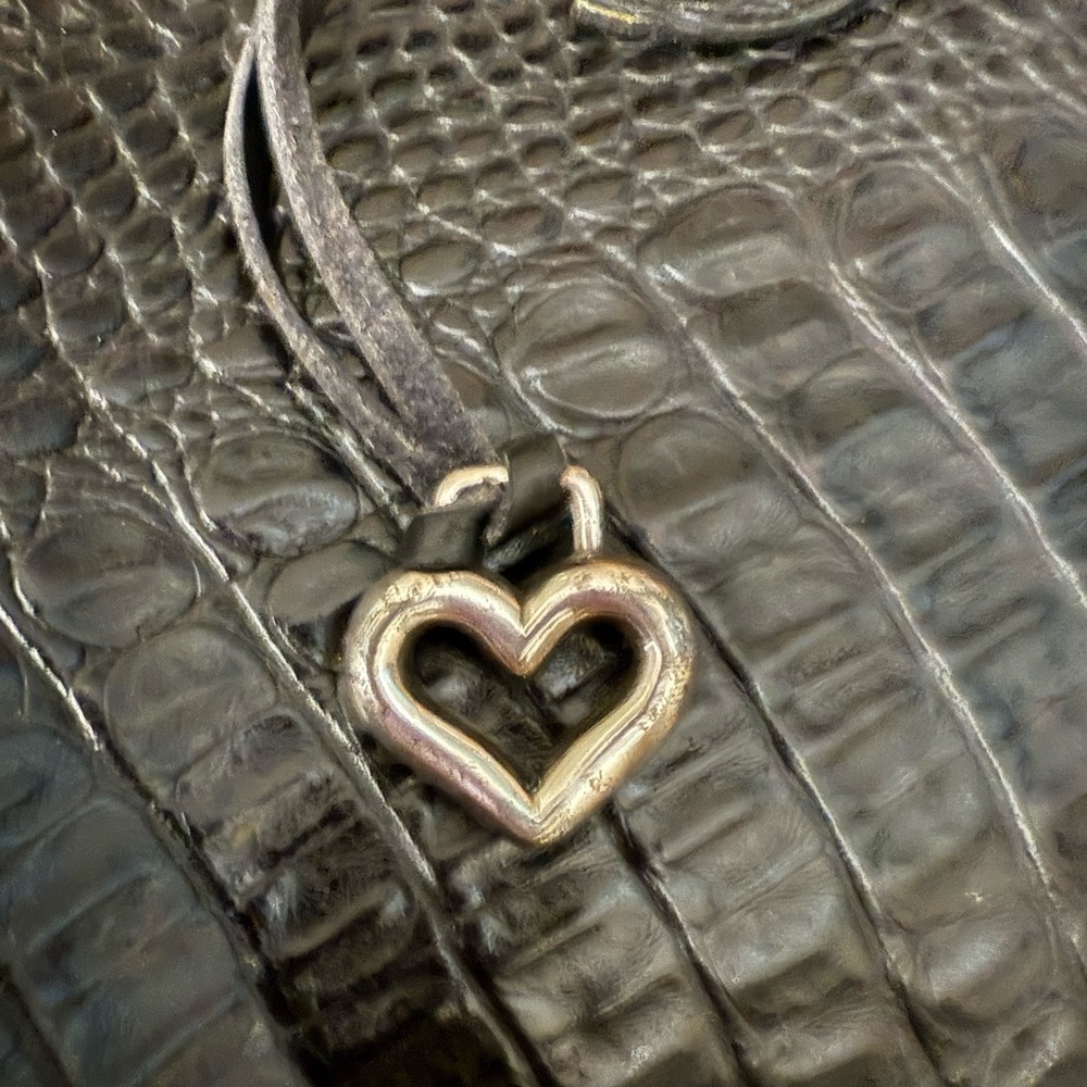 Brighton Black Alligator-Embossed Women's Bag Purse - Picture 11 of 12